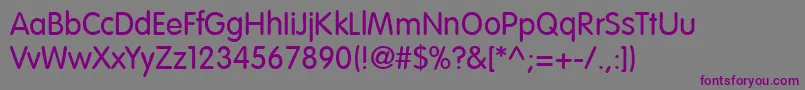 VagLightRegular Font – Purple Fonts on Gray Background