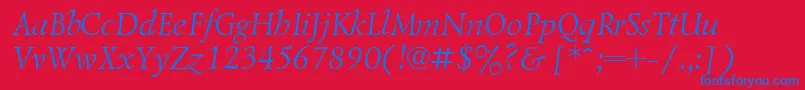 Lzr2 Font – Blue Fonts on Red Background