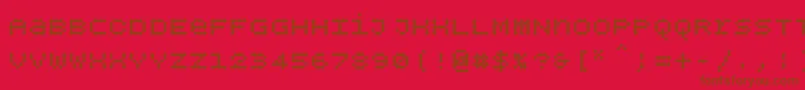 Bpdotsunicaseplusbold Font – Brown Fonts on Red Background