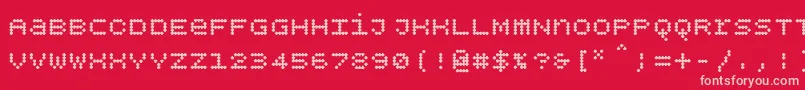 Bpdotsunicaseplusbold Font – Pink Fonts on Red Background