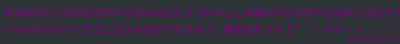 Шрифт Bpdotsunicaseplusbold – фиолетовые шрифты на чёрном фоне