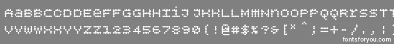 フォントBpdotsunicaseplusbold – 灰色の背景に白い文字