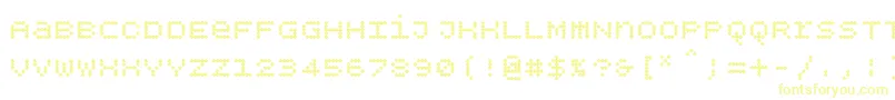 Шрифт Bpdotsunicaseplusbold – жёлтые шрифты