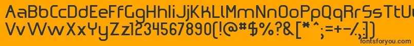 Omicz Font – Black Fonts on Orange Background