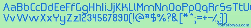 Omicz Font – Blue Fonts on Green Background