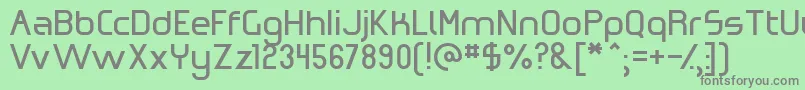 フォントOmicz – 緑の背景に灰色の文字