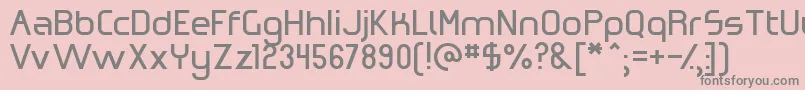 Omiczフォントについての詳細 フォントOmicz – ピンクの背景に灰色の文字