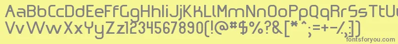 Omicz Font – Gray Fonts on Yellow Background