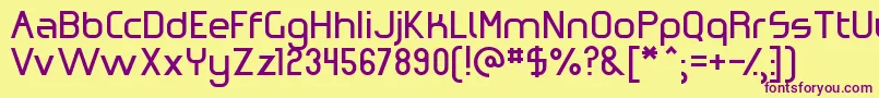 Omicz Font – Purple Fonts on Yellow Background