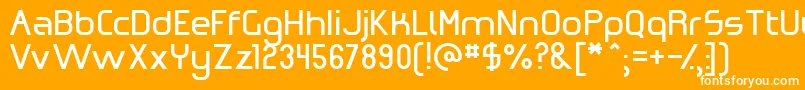 Omicz Font – White Fonts on Orange Background
