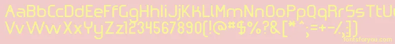 Omicz Font – Yellow Fonts on Pink Background