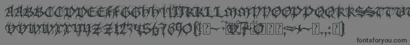 MbGothicSpell Font – Black Fonts on Gray Background