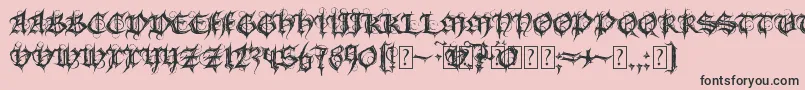 fuente MbGothicSpell – Fuentes Negras Sobre Fondo Rosa