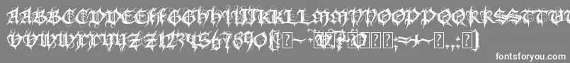 MbGothicSpell-Schriftart – Weiße Schriften auf grauem Hintergrund