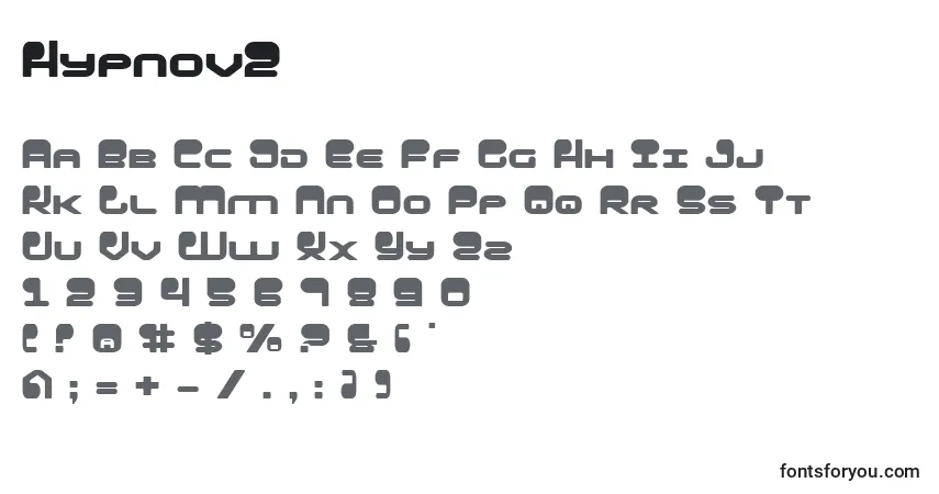Шрифт Hypnov2 – алфавит, цифры, специальные символы
