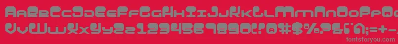 フォントHypnov2 – 赤い背景に灰色の文字