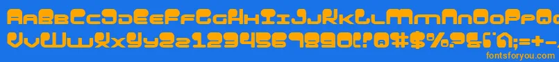 Hypnov2 Font – Orange Fonts on Blue Background