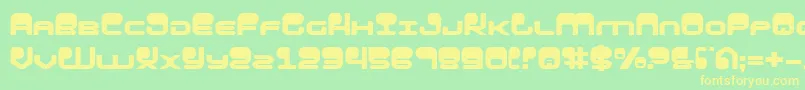 Hypnov2 Font – Yellow Fonts on Green Background