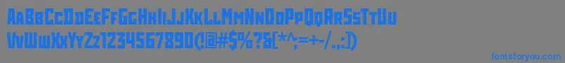 フォントRodchenkocondcBold – 灰色の背景に青い文字