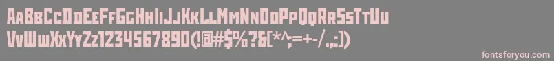 RodchenkocondcBold Font – Pink Fonts on Gray Background