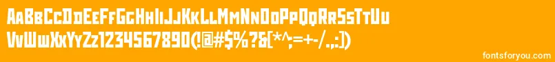 RodchenkocondcBold Font – White Fonts on Orange Background