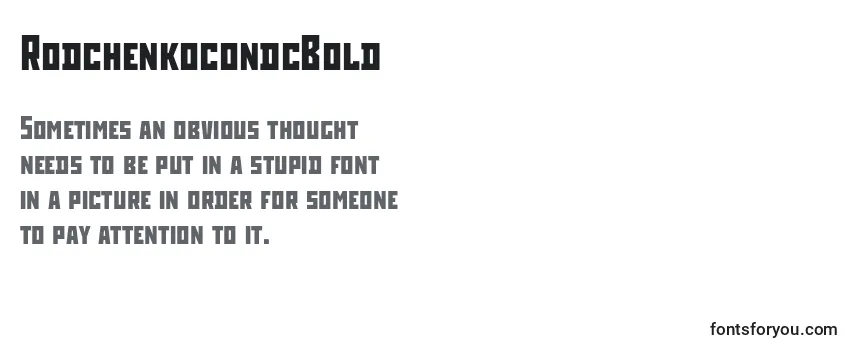 RodchenkocondcBold Font