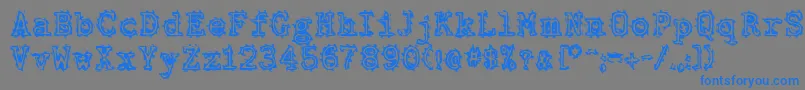 Zone23Nickmolloy Font – Blue Fonts on Gray Background