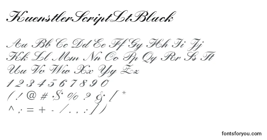 Schriftart KuenstlerScriptLtBlack – Alphabet, Zahlen, spezielle Symbole