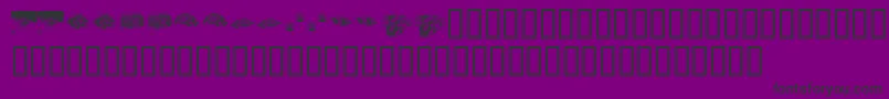 fuente KrCrystalsBadgers – Fuentes Negras Sobre Fondo Morado
