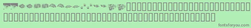 KrCrystalsBadgers Font – Gray Fonts on Green Background