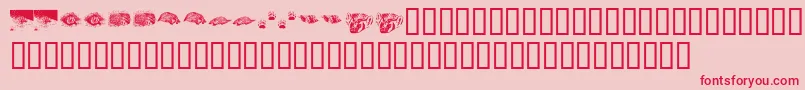 KrCrystalsBadgers Font – Red Fonts on Pink Background