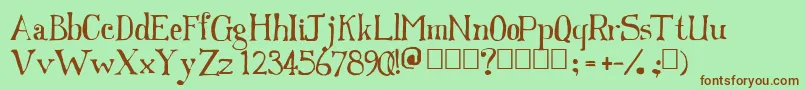 Franks Font – Brown Fonts on Green Background