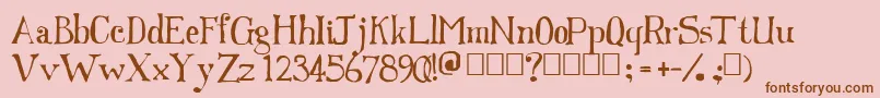 Franks Font – Brown Fonts on Pink Background