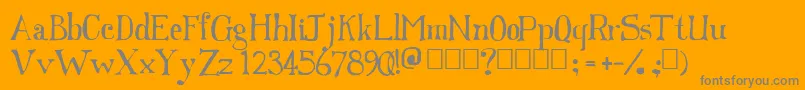 Franks Font – Gray Fonts on Orange Background