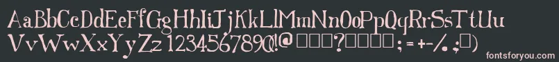 Franks Font – Pink Fonts on Black Background