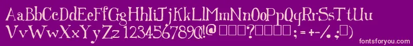 Franks Font – Pink Fonts on Purple Background