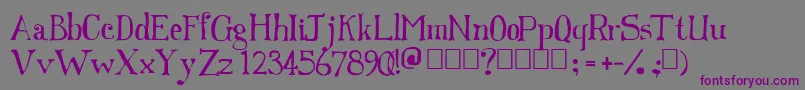 Franks Font – Purple Fonts on Gray Background