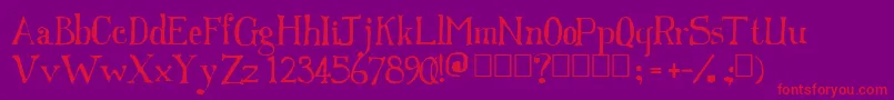 Franks Font – Red Fonts on Purple Background