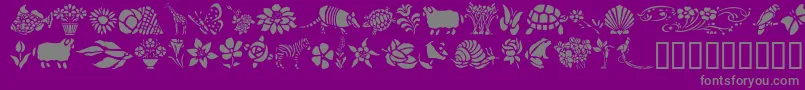 GeElementsOfNatureIi Font – Gray Fonts on Purple Background