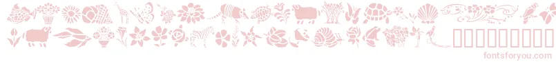 GeElementsOfNatureIi Font – Pink Fonts on White Background