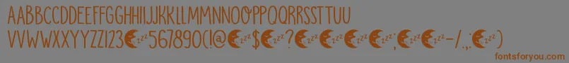 DkMoonlightSerenade Font – Brown Fonts on Gray Background