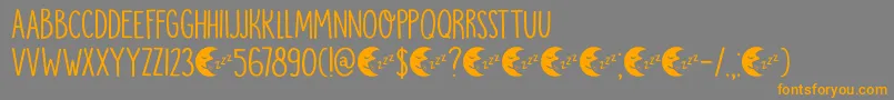 DkMoonlightSerenade Font – Orange Fonts on Gray Background
