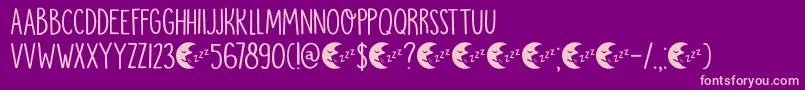 DkMoonlightSerenade Font – Pink Fonts on Purple Background