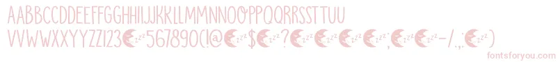 Czcionka DkMoonlightSerenade – różowe czcionki