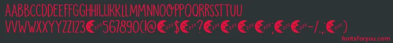 DkMoonlightSerenade-Schriftart – Rote Schriften auf schwarzem Hintergrund