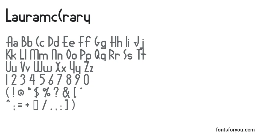 Fuente LauramcCrary - alfabeto, números, caracteres especiales