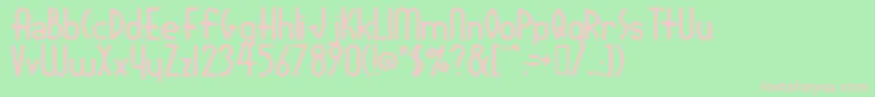 LauramcCrary Font – Pink Fonts on Green Background