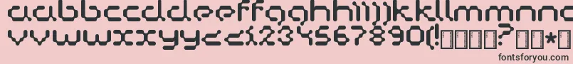 フォントCopycat – ピンクの背景に黒い文字