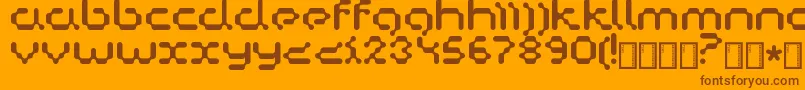 フォントCopycat – オレンジの背景に茶色のフォント