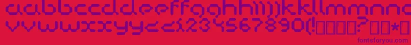 フォントCopycat – 赤い背景に紫のフォント